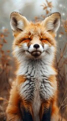 Fototapeta premium Generative ai. smile fox