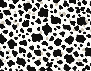 Black and white Cow Spot Texture pattern