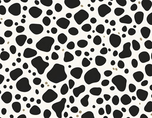 Black and white Cow Spot Texture pattern