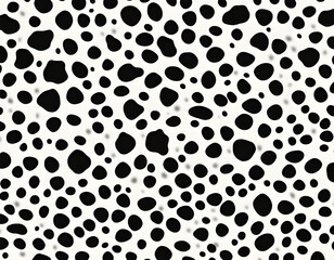 Black and white Cow Spot Texture pattern