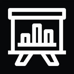 White Lock Icon on Black Background