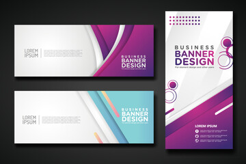 Set modern abstract banners for corporate concept, element design. Vector illustration