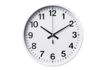 Time management essential clock isolated on transparent background