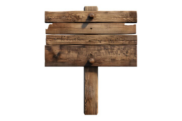 Fototapeta premium Wooden marque sign isolated on transparent background