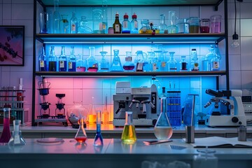 Science laboratory background