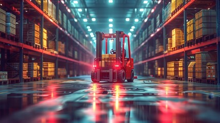 Futuristic Data Center with Holographic Globe - Generative AI