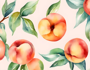 Beautiful Watercolor peach background