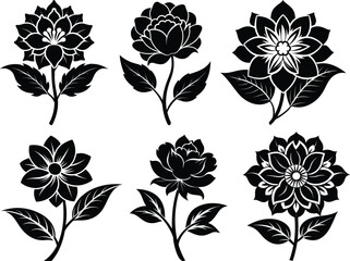 Flower vector silhouette