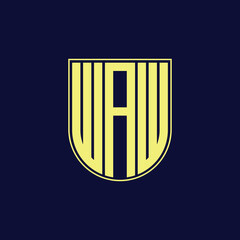 waw letter logo design