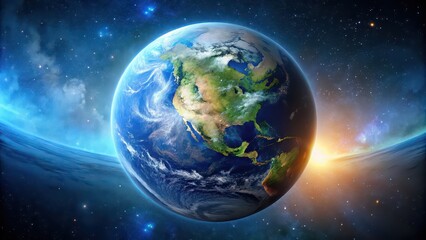 Planet Earth floating in the vastness of space, earth, space, universe, astronomy, planet, globe, solar system, orbit