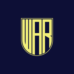 war letter logo design