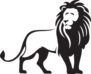 sketch of a tribal lion tattoo. lion king logo. vector drawing graceful and graceful king of beasts lion