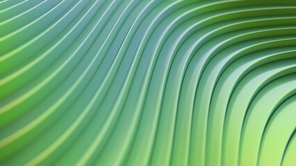 3d abstract background with gradient green curved lines forming a pattern