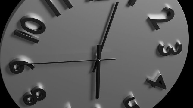 Wall clock with fast rotating arms