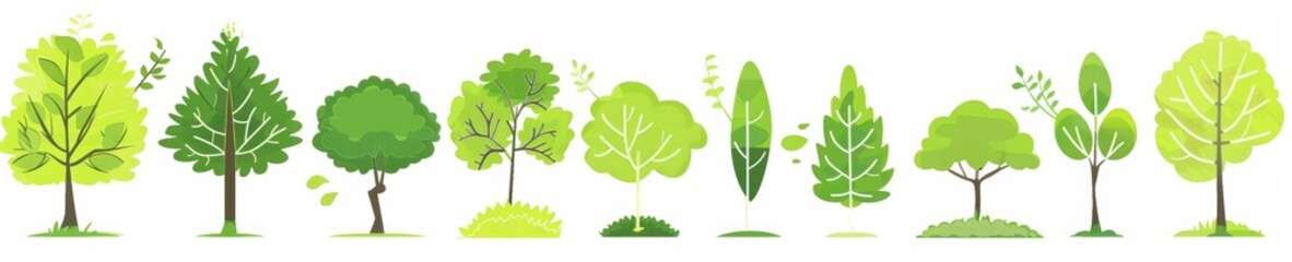 Obraz premium A cute cartoon tree on a transparent background png element