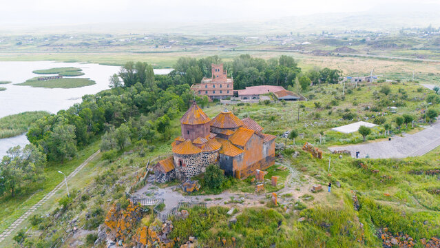 Hayravank Monastery located in Gegharkunik region. Taken with a drone