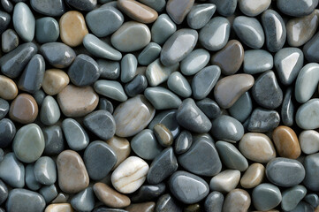 Multi Color Highly Polished Stone Pebbles Background 