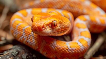 Fototapeta premium Captivating Colorful Twisted Snake Vibrant Reptile in Natural Environment