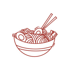 A bowl of ramen minimalist