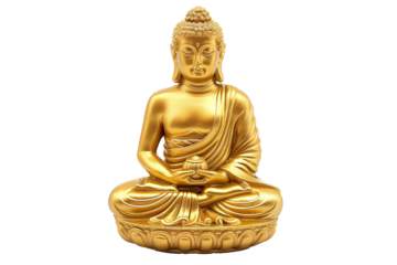 a gold statue of a buddha