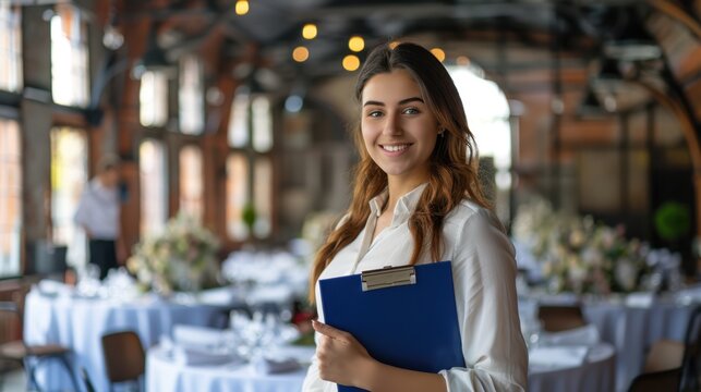 The woman with clipboard