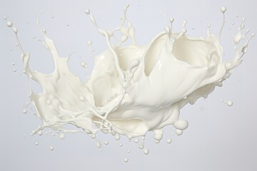 Milk splash close up, drink concept, package, illustration food, illustration 3D
