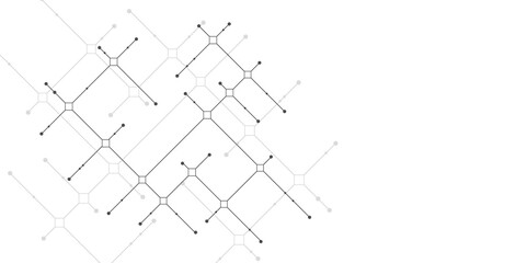 Abstract vector texture with dots and lines. Network technology and Connection concept. 