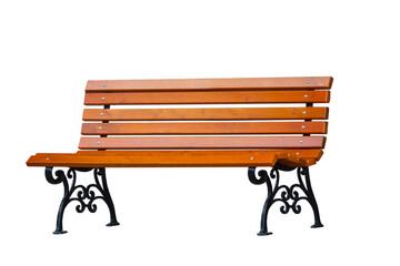 park bench Isolated on white background