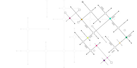 Abstract vector texture with dots and lines. Network technology and Connection concept. 