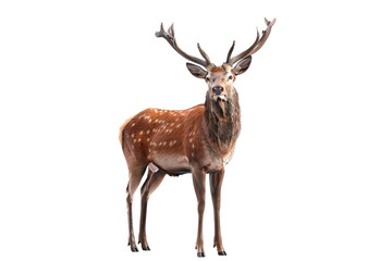 a deer with antlers standing © Maria