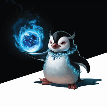 Panguin isolated on white background.
