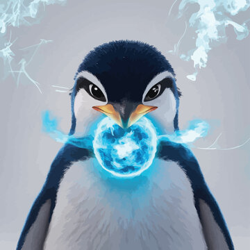 Panguin isolated on white background.
