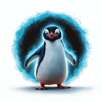 Panguin isolated on white background.
