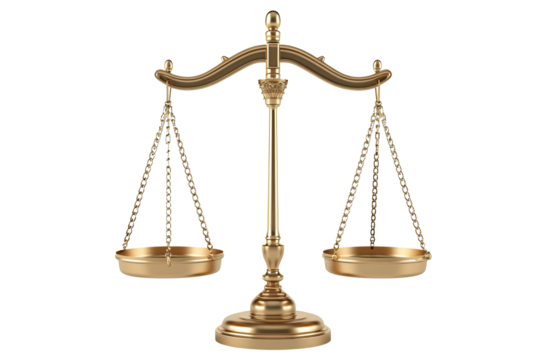 a gold scale with two scales