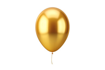 a gold balloon on a white background