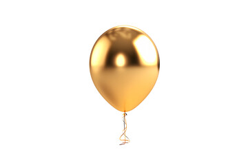 a gold balloon with a string