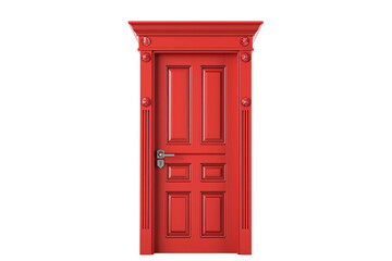 Obraz premium a red door with a white background