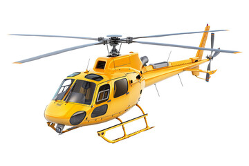 a yellow helicopter with a propeller