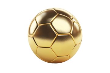 a gold football ball on a white background