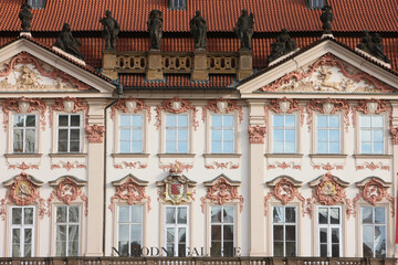 Old town square. Baroque facade. Prague. Czech Republic.