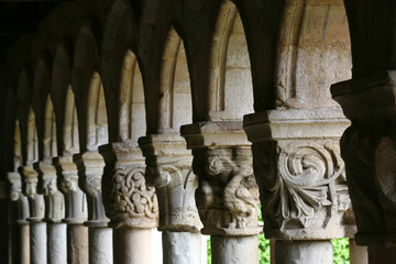 Cloister of the Collegiate Church of Santillana del Mar. Spain.