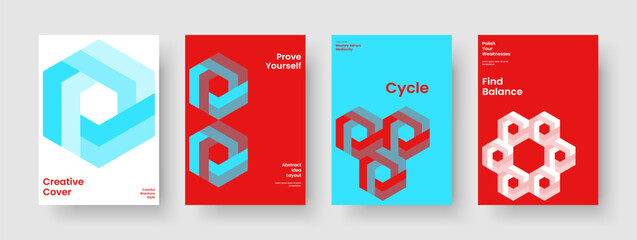 Fototapeta premium Modern Business Presentation Layout. Isolated Book Cover Template. Geometric Flyer Design. Brochure. Background. Poster. Report. Banner. Newsletter. Brand Identity. Magazine. Leaflet. Catalog