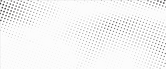 Dot black white pattern gradient texture background. Halftone abstract pop art and retro style vector