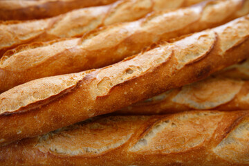The famous French baguette. Bakery. France.
