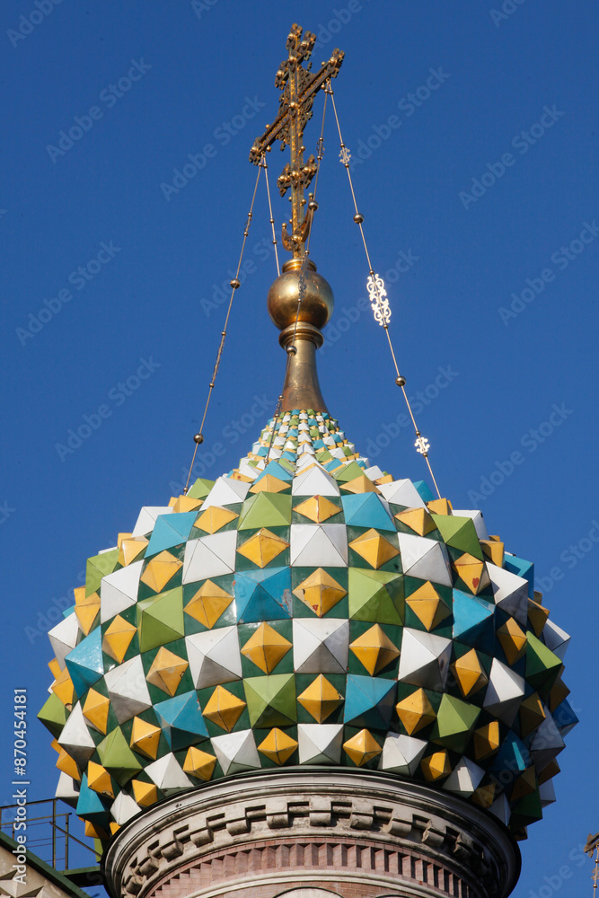 Canvas Prints church of the saviour on spilled blood or church of resurrection. onion dome . saint petersburg. rus