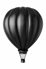 Obraz premium The PNG version shows a hot air balloon matte black material on a white background.