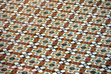 Obraz premium Cao Dai Holy See Temple. Floor. Thay Ninh. Vietnam.