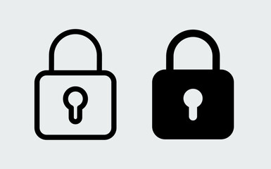 Security Lock or Padlock icon. Easy editable vector design.