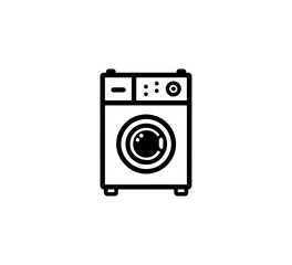 washing machine simple icon flat vector