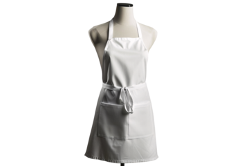 a white apron on a mannequin